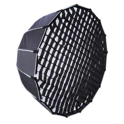 NiceFoto LED Parabolic softbox with grid Quick set-up deep softbox 90cm for LED light Umbrella frame softbox with grid