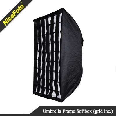 NiceFoto Photographic equipment Umbrella Softbox with grid for studio flash